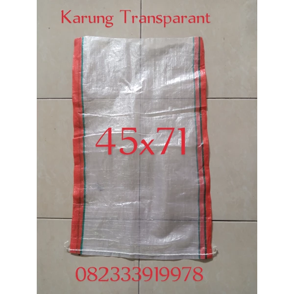 Karung plastik transparant murah 45x71 Surabaya 