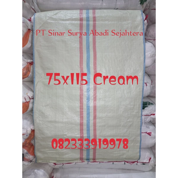 Cream plastic sack 75x115 for packing copra and expeditions