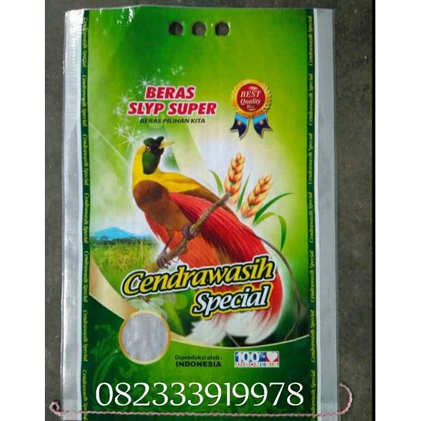 Full Laminated rice sack 5 kg Cendrawasih brand