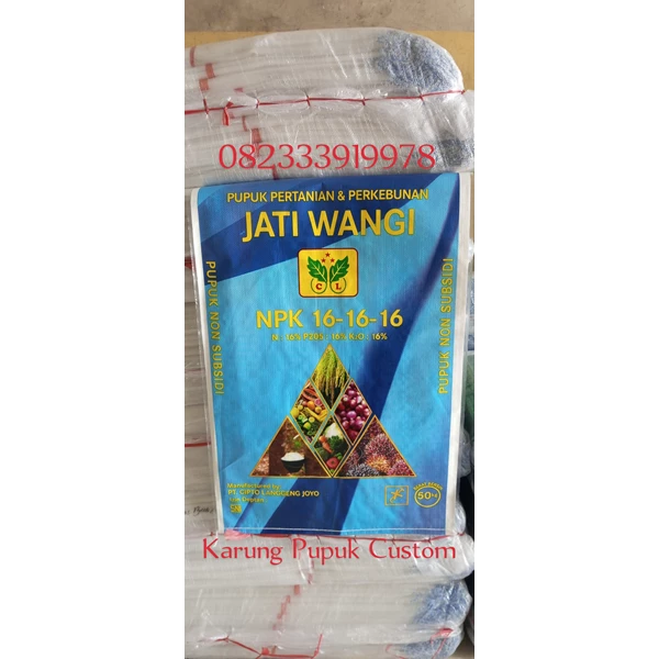 Custom fertilizer plastic sacks 50 kg  PT SINAR SURYA ABADI SEJAHTERA