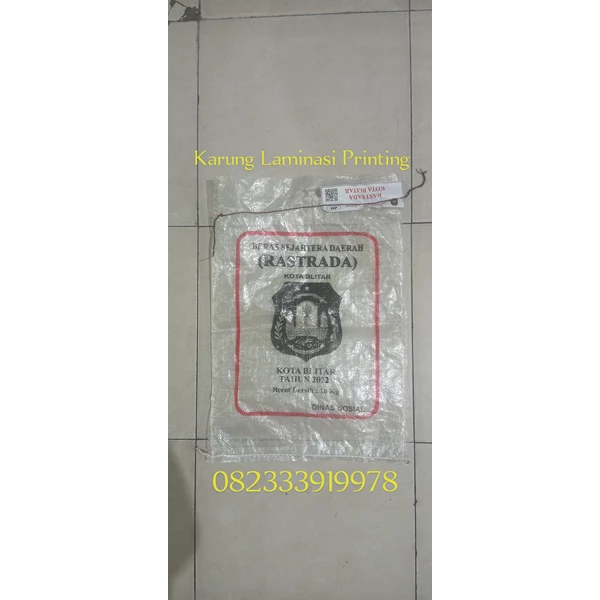 Printing laminated plastic sack 10 kg Surabaya