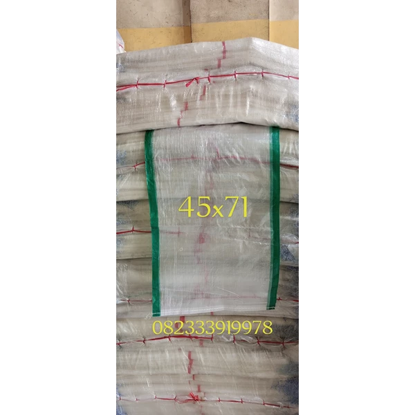 Transparent plastic rice sack 25 kg Surabaya