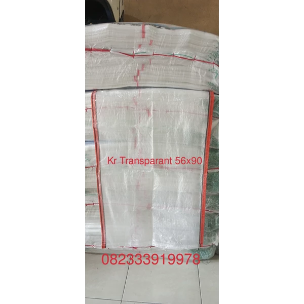 Karung plastik Transparant 50 kg ukuran 56x90 Surabaya 