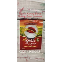 10 kg laminated rice plastic sack Red lips
