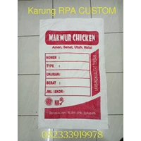 Karung plastik tebal Custom RPA Printing 50 kg 