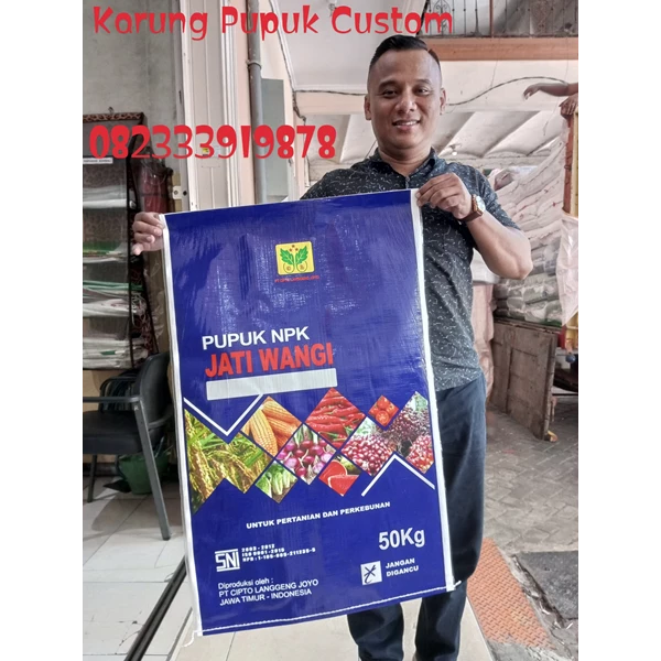 Surabaya custom 50 kg plastic fertilizer sack