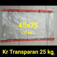  Karung Plastik Transparan 25 kg ukuran 45x75 