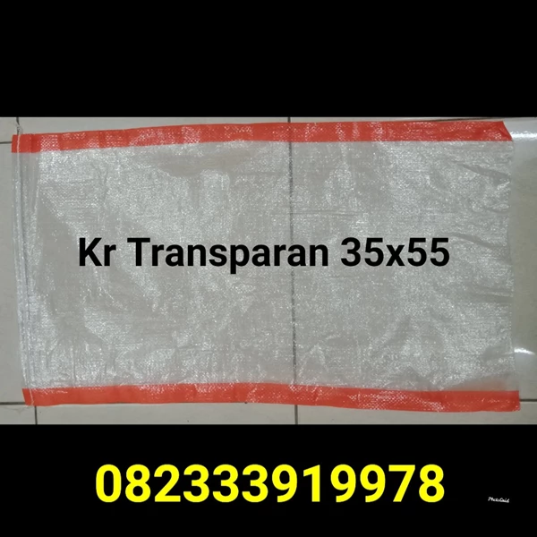 Transparent Plastic Sack size 35x55 for 10 kg