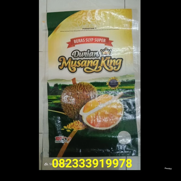 Karung Beras Murah OPP 20 kg merek durian musang king