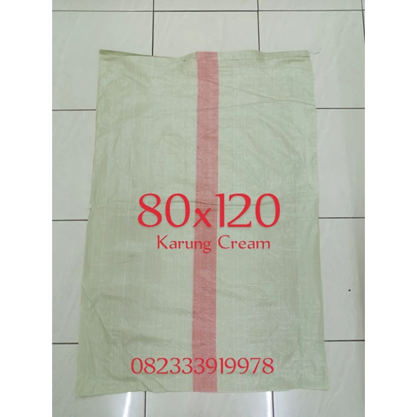 80x120 jumbo cream plastic sack 