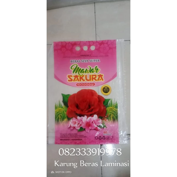 Laminated rice sack 25 kg cheap cherry roses surabaya