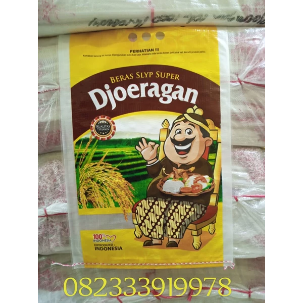10 kg laminated rice sack djoeragan brand surabaya
