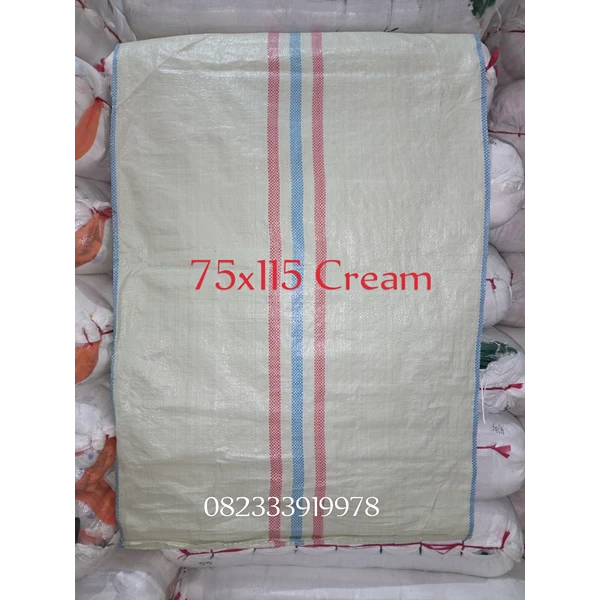 Karung plastik Cream 75x115 industri surabaya